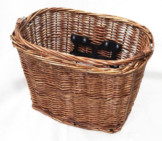 Front wicker basket — rectangular, quick-release