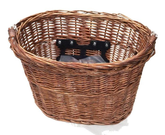 Front wicker basket — oval, quick-release